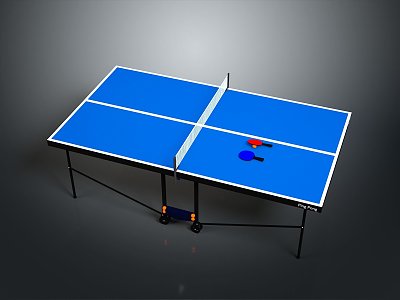 table tennis table tennis racket sports equipment 3d model