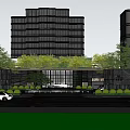 Modern Architectural Feature Wall With City Classic Home Greenery Shrubs And Driveway