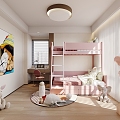 Modern Children's Room Girls Room 3d model