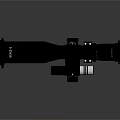 Black Telescope With Cylindrical Design And Reflective Surface On Gray Background
