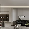 Modern AV Room Underground Courtyard AV Room 3d model