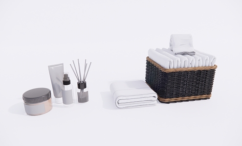 Modern toiletries supplies ornaments 3d model