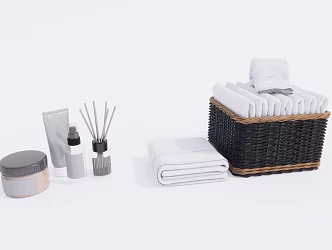 Modern toiletries supplies ornaments 3d model