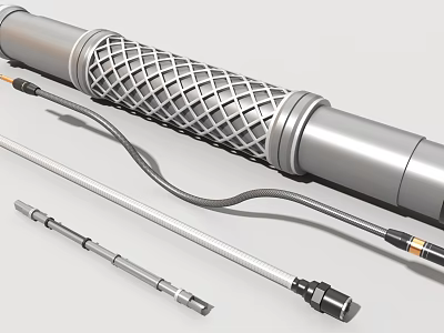 Industrial Equipment Components Including Metal Pipes Mesh Structure And Connecting Parts 3d model