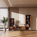 Nordic Decorative Cabinet Middle Ancient Decorative Cabinet 3d model