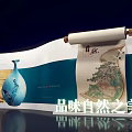 Traditional Ink Painting Style Photo Spot With Scroll Bamboo And Nature Landscape