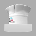 White Chef Hat Brand Logo With 12 Feng Wei And Chef No Design Elements 3d model