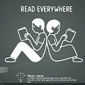 Modern Neon Lighting Combination For Reading With Two People And READ EVERYWHERE Design 3d model