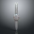 Elegant Silver Watch With Metal Strap And Round Minimalist Dial Design