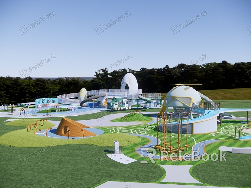 Modern Children's Play Area Outdoor Landscape Children's Play Area model