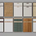 Kitchen Cabinet Door Designs With Various Materials And Color Options 3d model