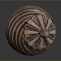 Decorative Ornament Combination With Copper Colored Striped Spiral Design And Unique Shape