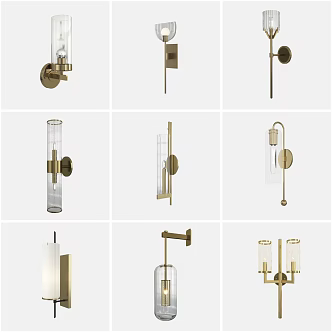 Light Luxury Wall Lamp 3d model