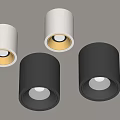 Modern Downlights And Spotlights With White Black Finish Gold Inner Ring For Home Interior