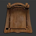 Wooden Dining Chair With Solid Backrest And Simple Natural Wood Design