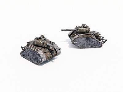 Old tanks. 3d model