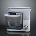 White Mixer With Transparent Bowl And Modern Design For Kitchen Use