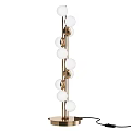Modern Brass Floor Lamp With Multiple Spherical Globe Lights For Living Room Home Decor