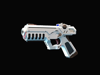 modern gun pistol weapon 3d model