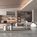 Modern study 3d model