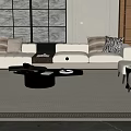 Modern sofa combination 3d model
