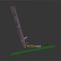 Modern shell mortar shell small steel gun 3d model