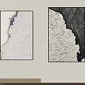 Abstract Paintings As Interior Wall Art With Monochrome Relief Textures And Black White Gray Tones