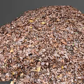 Pile of Dry Brown Autumn Leaves Showing Natural Texture and Ground Cover