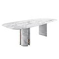Oval Black Marble Dining Table With Golden Veins And Black Marble Legs