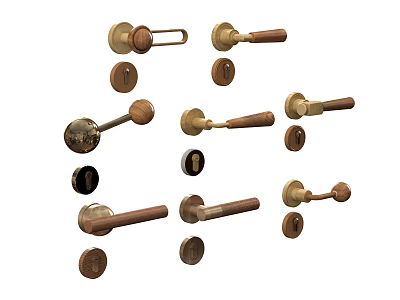 Modern Door Handle Creative Design Door Handle Round Door Handle 3d model