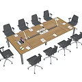 Modern Meeting Tables and Chairs Office Tables and Chairs Meeting Tables and Chairs Combination 3d model