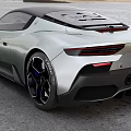 Silver Maserati Sports Car With Sleek Exterior Black Wheels And Logo By Waterfront