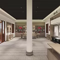 Beverage Store Interior Design Featuring Cashier Area Beverage Display And Bar Stools