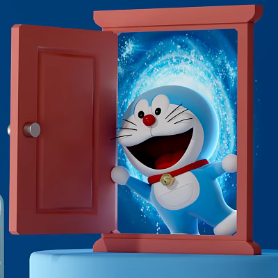 Modern Ornaments Doraemon Arbitrary Door 3d model