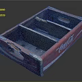 Vintage Red Coca-Cola Wooden Crate With Divided Compartments And Worn Details