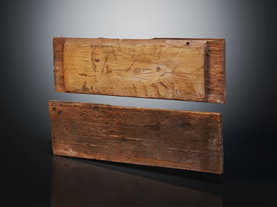 Rustic Wooden Planks With Natural Texture And Aged Surface Details 3d model