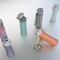 Different Colored Water Bottles With Flip Lids And Sleek Designs On