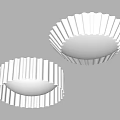 Modern White Pleated Design Ceiling Lights For Home Interior Illumination 3d model