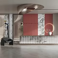 Modern Front Desk Reception 3d model