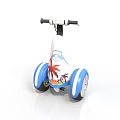 Kids Three Wheeled Scooter With Palm Tree Design And Blue White Wheels