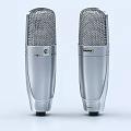 Dual Silver Professional Studio Quality Microphones Entertainment Electronics for Recording and Streaming