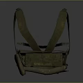 Olive Green Vintage Military Canvas Backpack With Multiple Utility Pockets And Straps