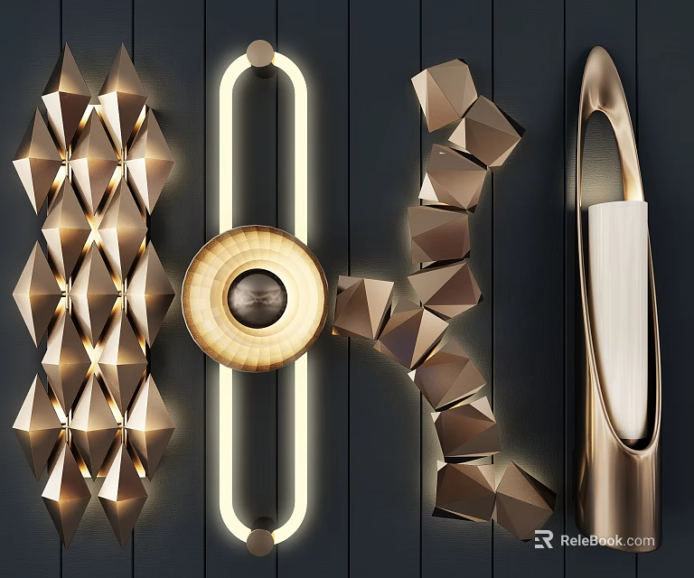 Modern Geometric Inflatable Decorations With LED Lighting And Contemporary Design Elements 3d model