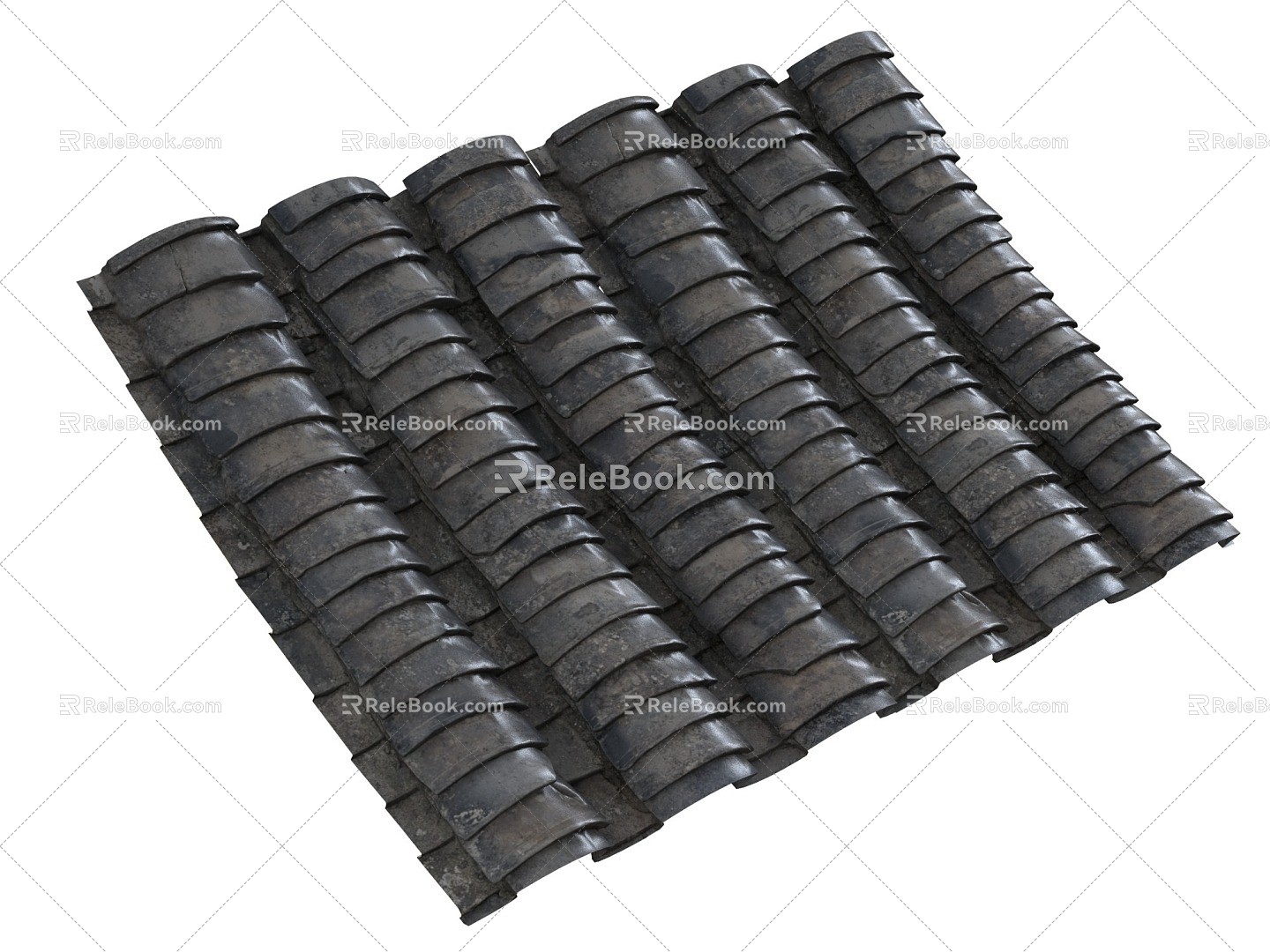 Chinese Country Roof Tiles 3d model