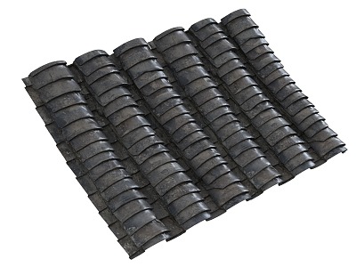 Chinese Country Roof Tiles 3d model