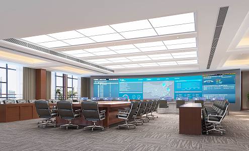 State Grid Control Center Modern Monitoring Room 3d model