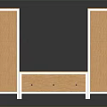 Modern Wooden Storage Shelf Unit With Tall Side Shelves And Middle Drawer Cabinet