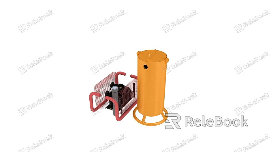 Air respirator explosion proof inflator industrial animation model