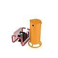 Air respirator explosion proof inflator industrial animation 3d model