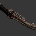 weapon bone knife 3d model